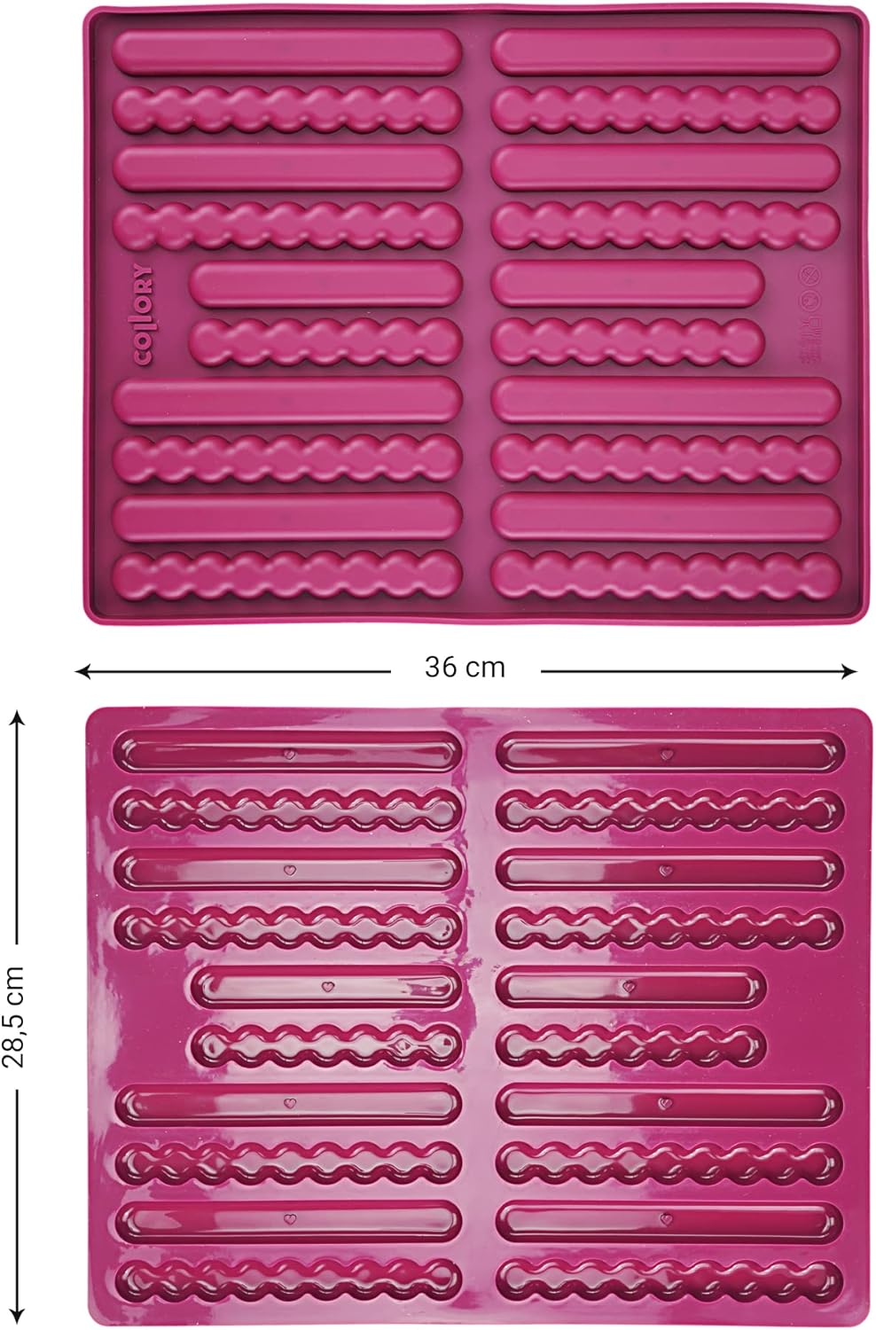 Collory® Silikon Backmatte Hundekekse Sticks (16 cm), Knabberstangen, Kaustangen als Hundesnack, Rie