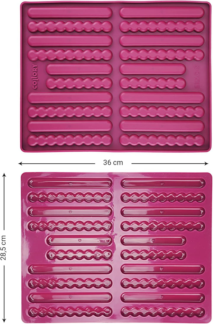 Collory® Silikon Backmatte Hundekekse Sticks (16 cm), Knabberstangen, Kaustangen als Hundesnack, Rie