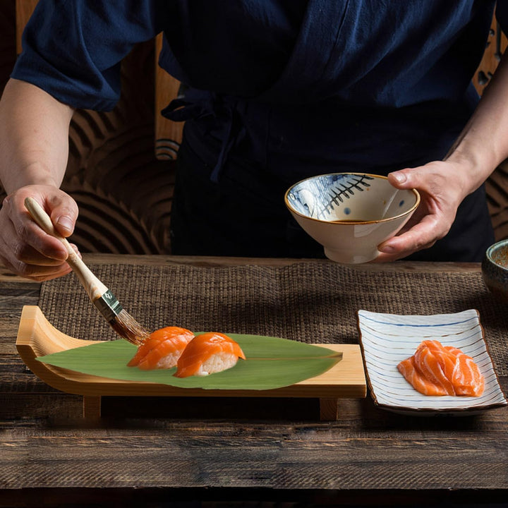 DOITOOL 100 Stück Sushi-Bambusblätter Bananenblätter Machen Zongzi-Kit Tellerdekorationen Urlaubspar