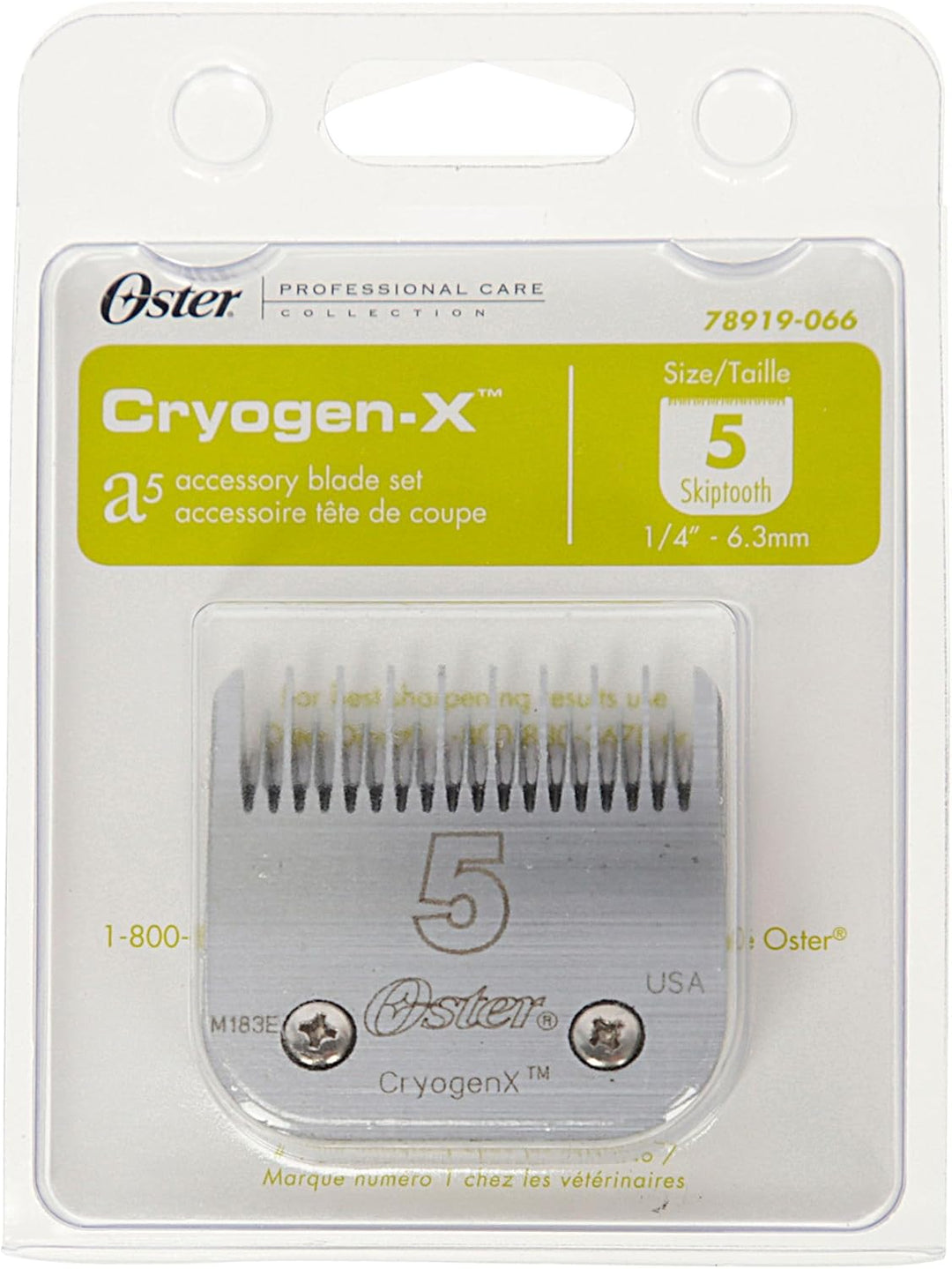 Oster 78919-066 Scherkopf Nummer 5 Length 6,3 mm Skip Tooth Scherkopf 5; Schnittläge 6,3 mm, Scherko