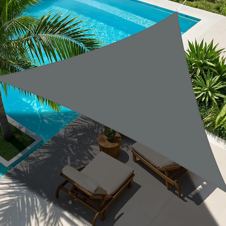 3.6x3.6x3.6m Wasserdichter Sonnenschutz Dreieck Sonnenschirm Aussenüberdachung Garten Patio Pool Sha