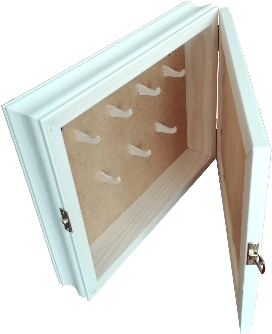 Schlüsselkasten aus Holz, Hängeschrank mit Schlüsselbrett, Wandorganizer für Schlüsselaufbewahrung,