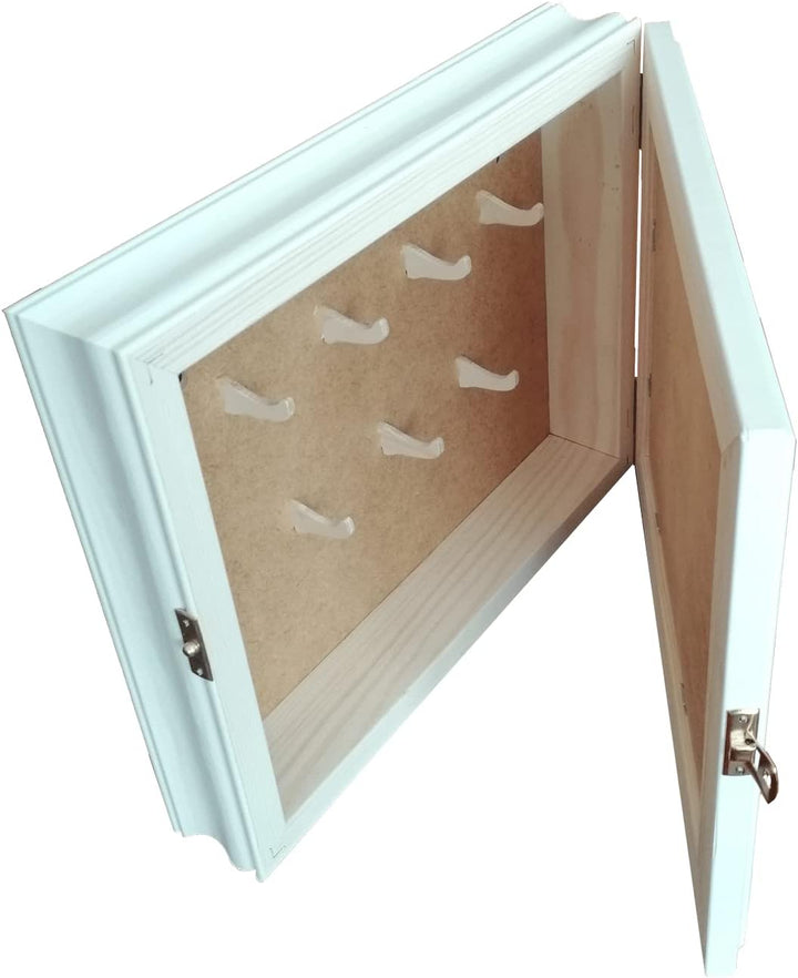 Schlüsselkasten aus Holz, Hängeschrank mit Schlüsselbrett, Wandorganizer für Schlüsselaufbewahrung,