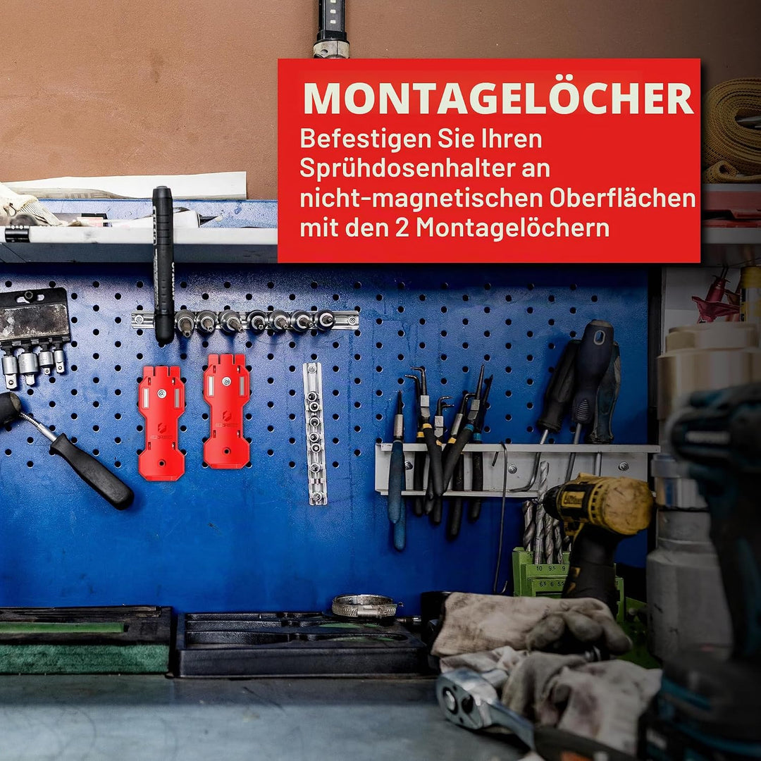 EZRED Magnetischer Sprühdosenhalter, 3 Stück, flexibel, nicht beschädigender Polymer-Deckelhalter, R