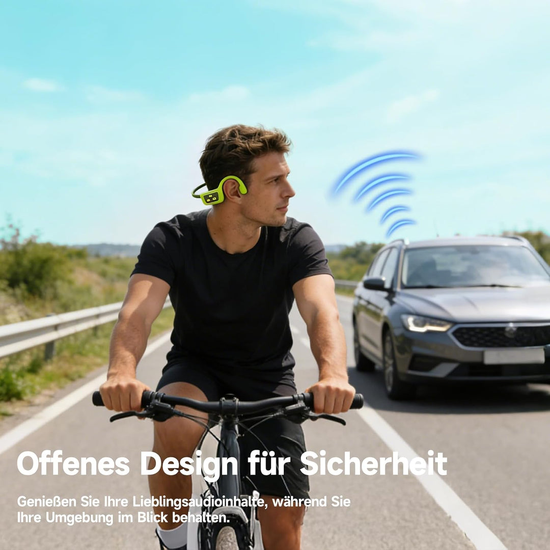 sunvito Kopfhörer Schwimmen, Knochenschall Kopfhörer Bluetooth 5.4, IPX8 Wasserdicht,Sportkopfhörer