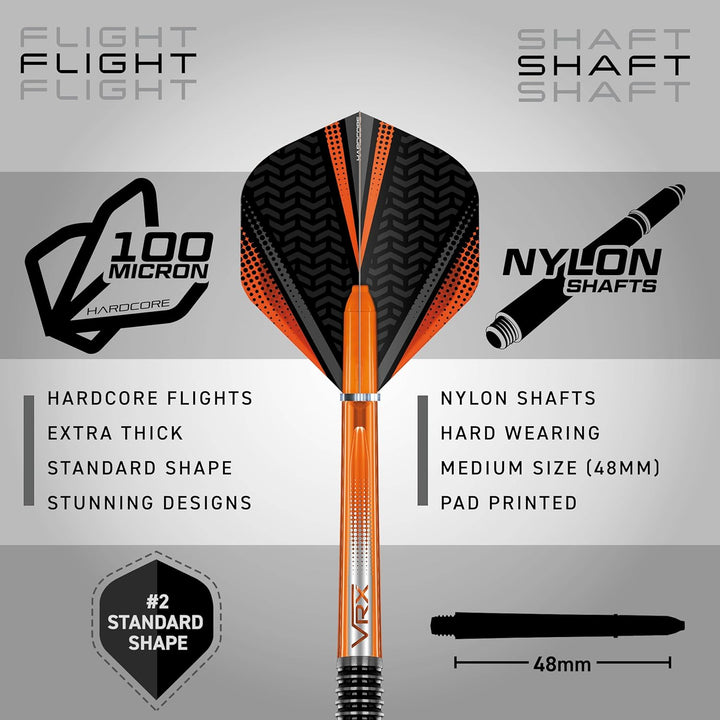 RED DRAGON Amberjack Series Softip Profi Dartpfeile 18 Gram Darts Set mit Flights und Schäfte Amberj