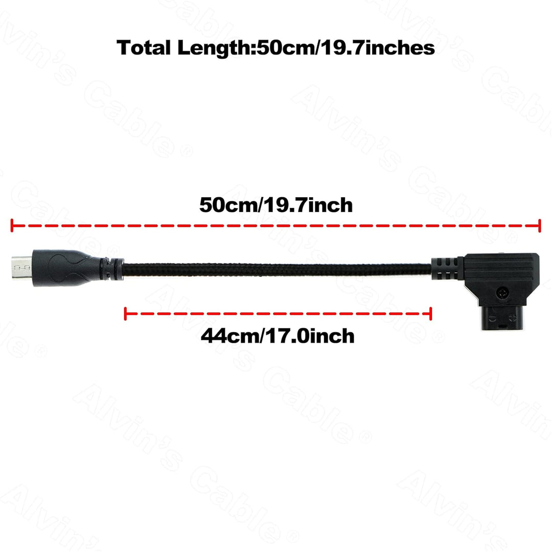 Alvin's Cables Micro USB zu D Tap Motor Stromkabel für Tilta Nucleus Nano gerader micro usb, gerader