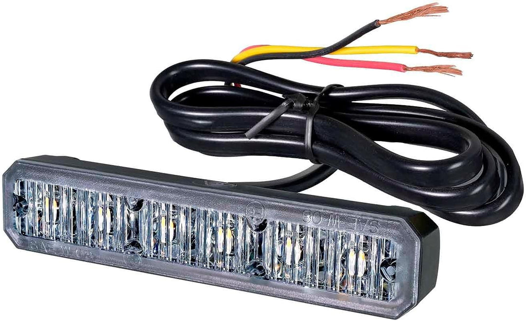 HELLA - LED-Blitz-Kennleuchte - BST - 12/24V - gelb - Schraubanschluss/Anbau - Kabel: 860mm - Stecke