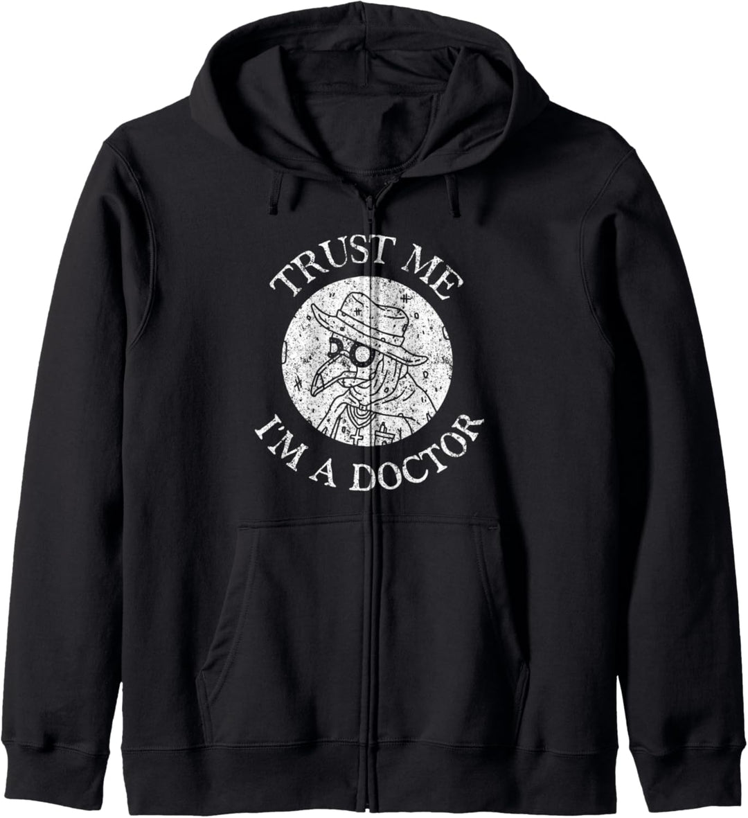 Trust Me I’m A Doctor Plague Doctor Gothic Satanic Grunge Kapuzenjacke