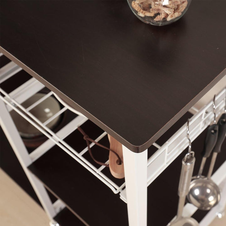 SogesHome Küchenregal Bäckerregal Standregal 3 Ablage Halter Küchen regallagerung Küchenwagen Servie