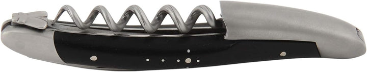 Forge de Laguiole Sommeliermesser | Dreiteilig - Horn - Schwarz - Finish glänzend Horn Schwarz, Horn