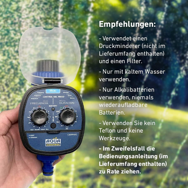 Aqua Control C4099O Bewässerungsprogrammierer für den Garten, für alle Arten von Hähnen, Öffnung bei