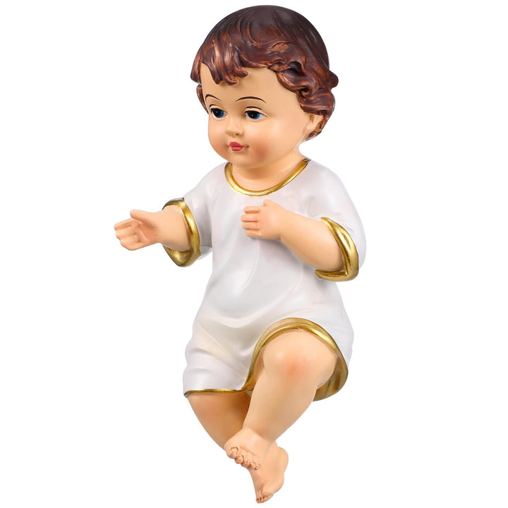 Gatuida Mini Jesuskind Krippenfigur Kunstharz Christkind Statue für Weihnachtskrippe Religiöse Dekor