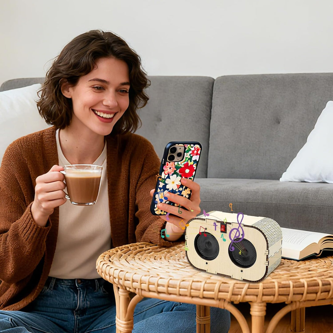 DIY Bluetooth Lautsprecher,Elektronik Baukasten,Lautsprecher Bausatz,Holz Experimente Wissenschaft f