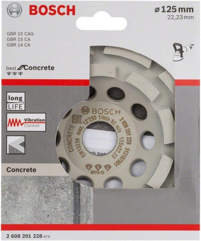 Bosch Accessories Bosch Professional Diamanttopfscheibe Best for Concrete 125 x 22,23 x 4,5 mm-10032