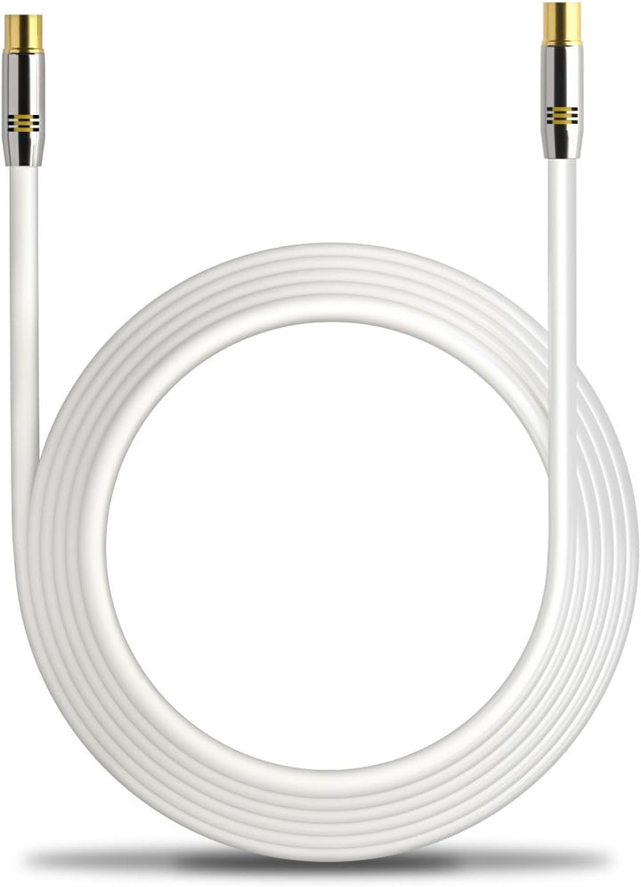 deleyCON 12,5m TV Antennenkabel Koaxialkabel TV Kabel HDTV FULL HD - TV-Stecker zu TV-Buchse - Metal