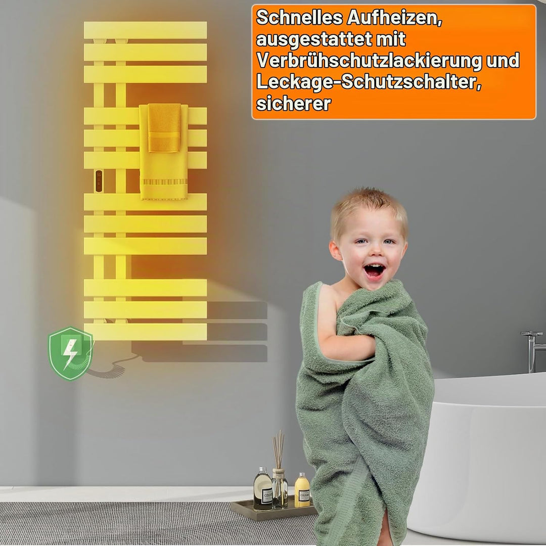 TINS Elektrischer Handtuchhalter, Badheizkörper Elektrisch WiFi Weiss, 500×1300mm, 450W, für Alexa u