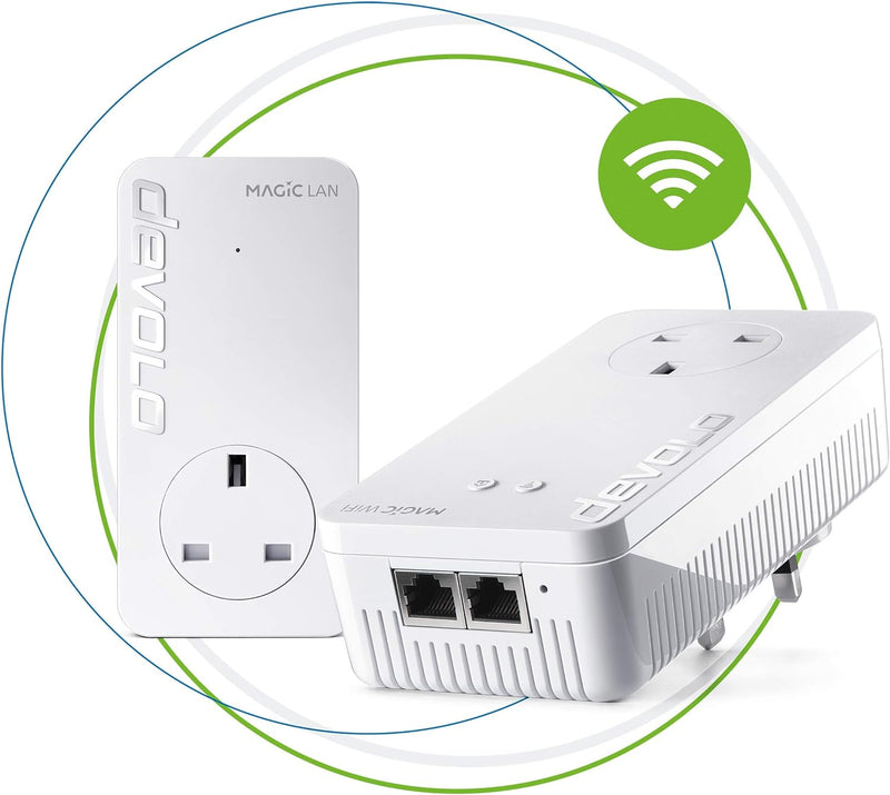 devolo Magic 1-1200 Wi-Fi 5 Starter Kit: stabiles Heimarbeiten, hohe Leistung (Mesh-WLAN, bis zu 120