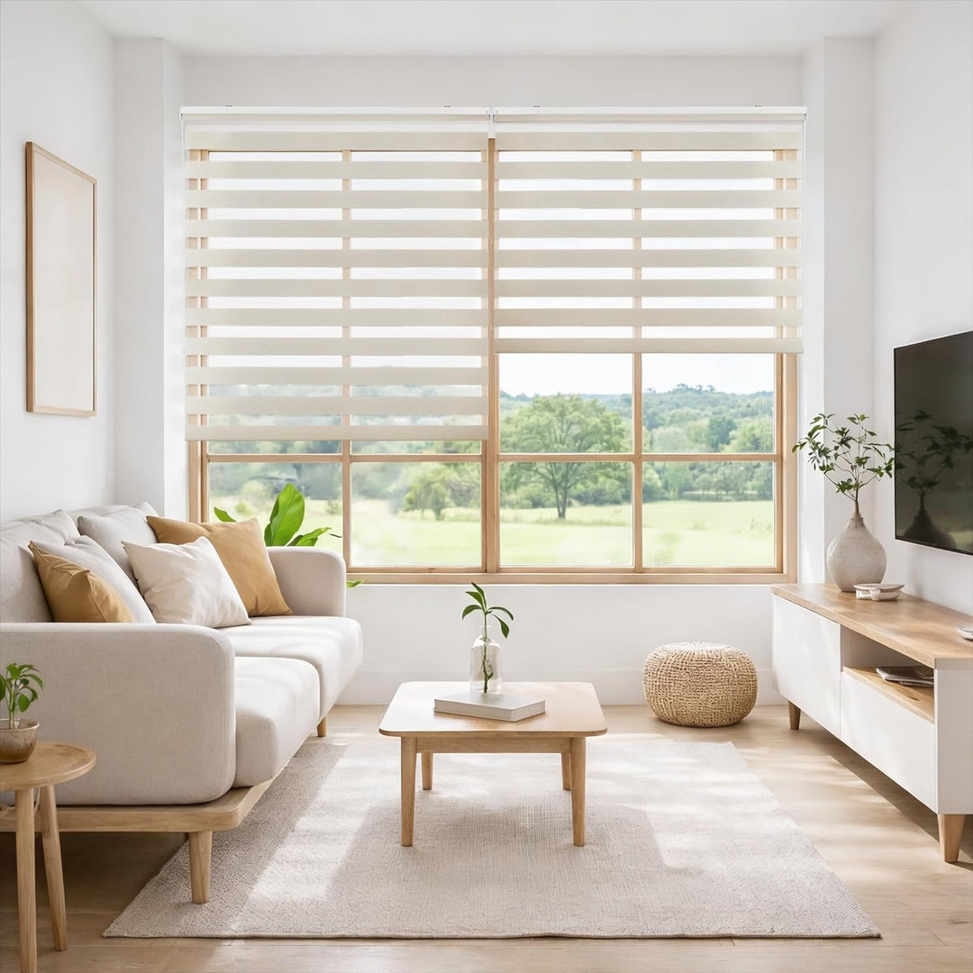 STORESDECO Doppelrollo mit Bohren 180H x 100B cm für Fenster & Türen - Zuverlässiger Lichtschutz & S