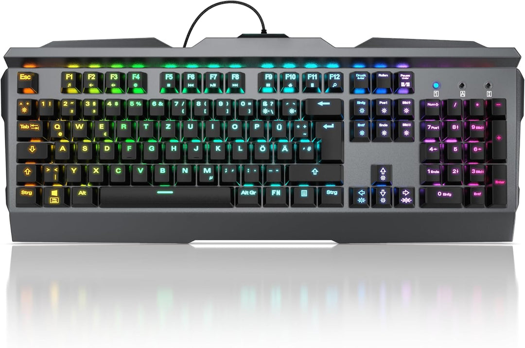 Titanwolf - mechanische Gaming Tastatur -LED Mechanical Keyboard - Anti Ghosting - QWERTZ Layout DE