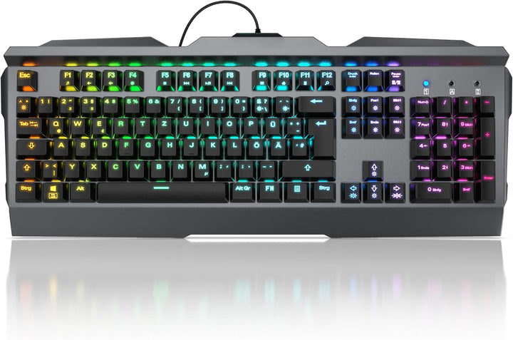 Titanwolf - mechanische Gaming Tastatur -LED Mechanical Keyboard - Anti Ghosting - QWERTZ Layout DE