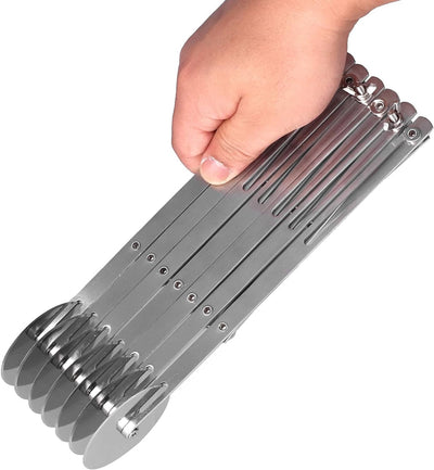 Teigroller, einstellbarer zeitsparender Edelstahl-Gebäckschneider für die Küche(Sieben Rundmesser)