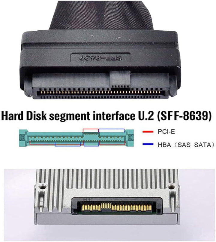 xiwai U.2 U2 SFF-8639 auf Slimline SFF-8654 4i NVME PCIe SSD Kabel für Mainboard SSD 750 p3600 p3700