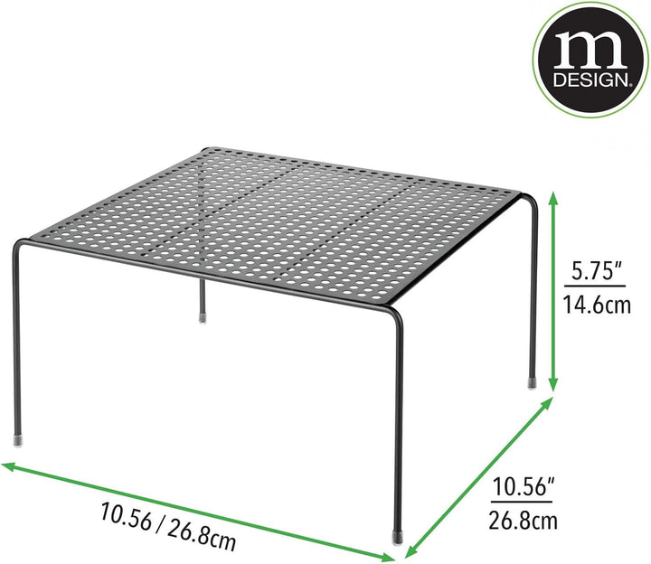 mDesign 2er-Set Geschirrablage für die Küche – freistehendes Tellerregal aus Metall – kleines Küchen