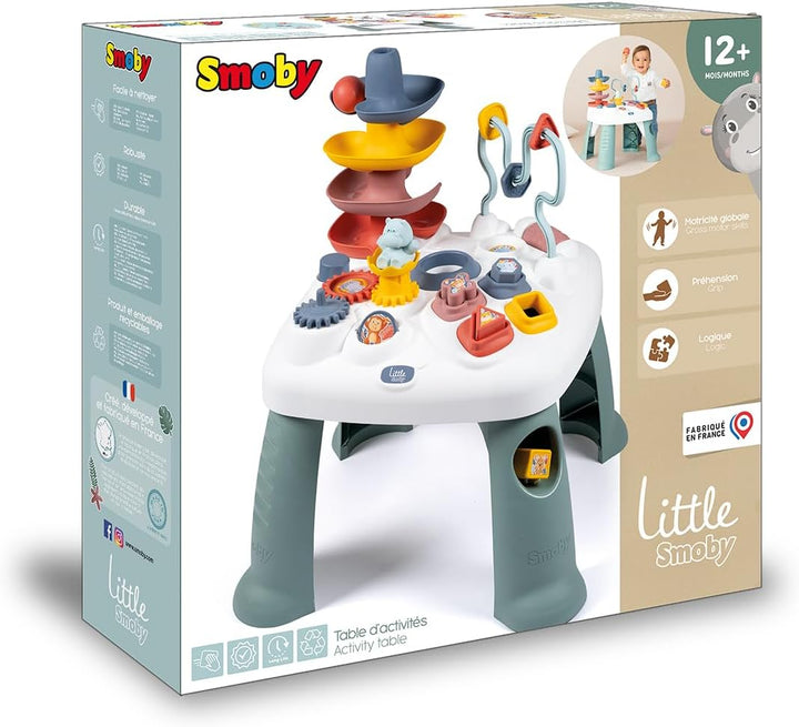 Smoby – Little Activity-Spieltisch – Aktivitätsspieltisch Motorikspielzeug mit Formen-Steckspiel, Ku
