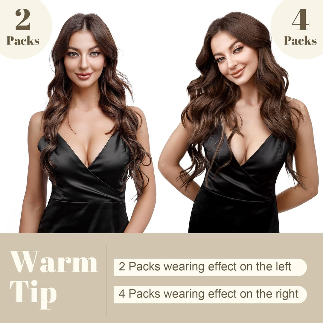 SEGO Tape Extensions Echthaar Haarverlängerung 10 Tressen Klebeband 25g Haarteile 7A Glatt 100% Remy