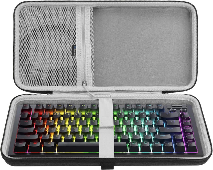 GEEKRIA 75% Tastaturhülle, Hartschalen-Reisetragetasche für mechanische Gaming-Tastatur mit 84 Taste