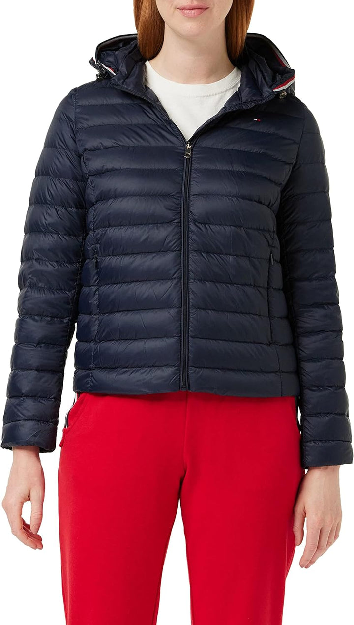 Tommy Hilfiger Damen Daunenjacke Heritage LW Down Jacket Leicht XXS Blau (Desert Sky), XXS Blau (Des