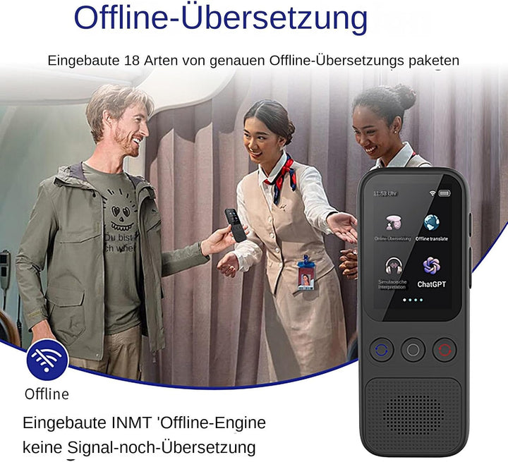 138 Sprachübersetzer Ohne Internet, Übersetzer Mit Sprachausgabe, Sofortübersetzer Smart Translator,
