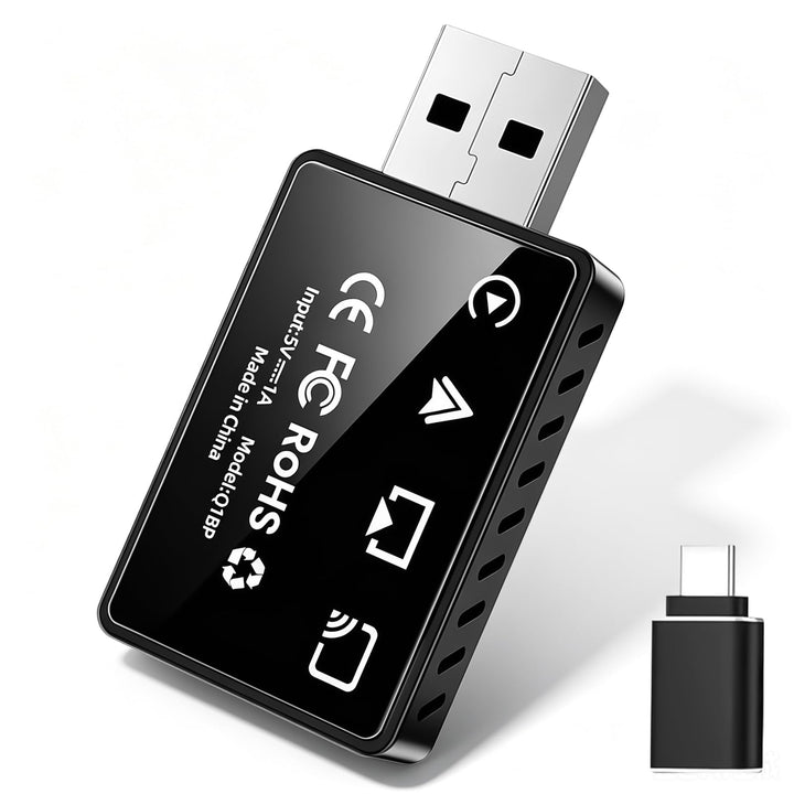 4in1 Wireless CarPlay Adapter – Kabelgebunden zu Kabellos für CarPlay &amp; Android Auto mit Mirror Link