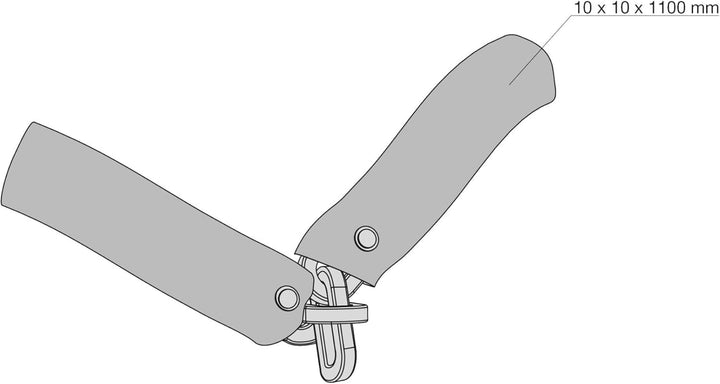 BASI | Stahlkette mit Textilüberzug | Gehärtete Vierkantkette | Länge 110 cm | Schloss für Fahrrad,