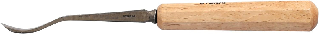 STUBAI Stemmeisen Stechbeitel Serie 52 - Form 22 | Gekröpftes, linksschräges Balleisen 12 mm, mit Ho
