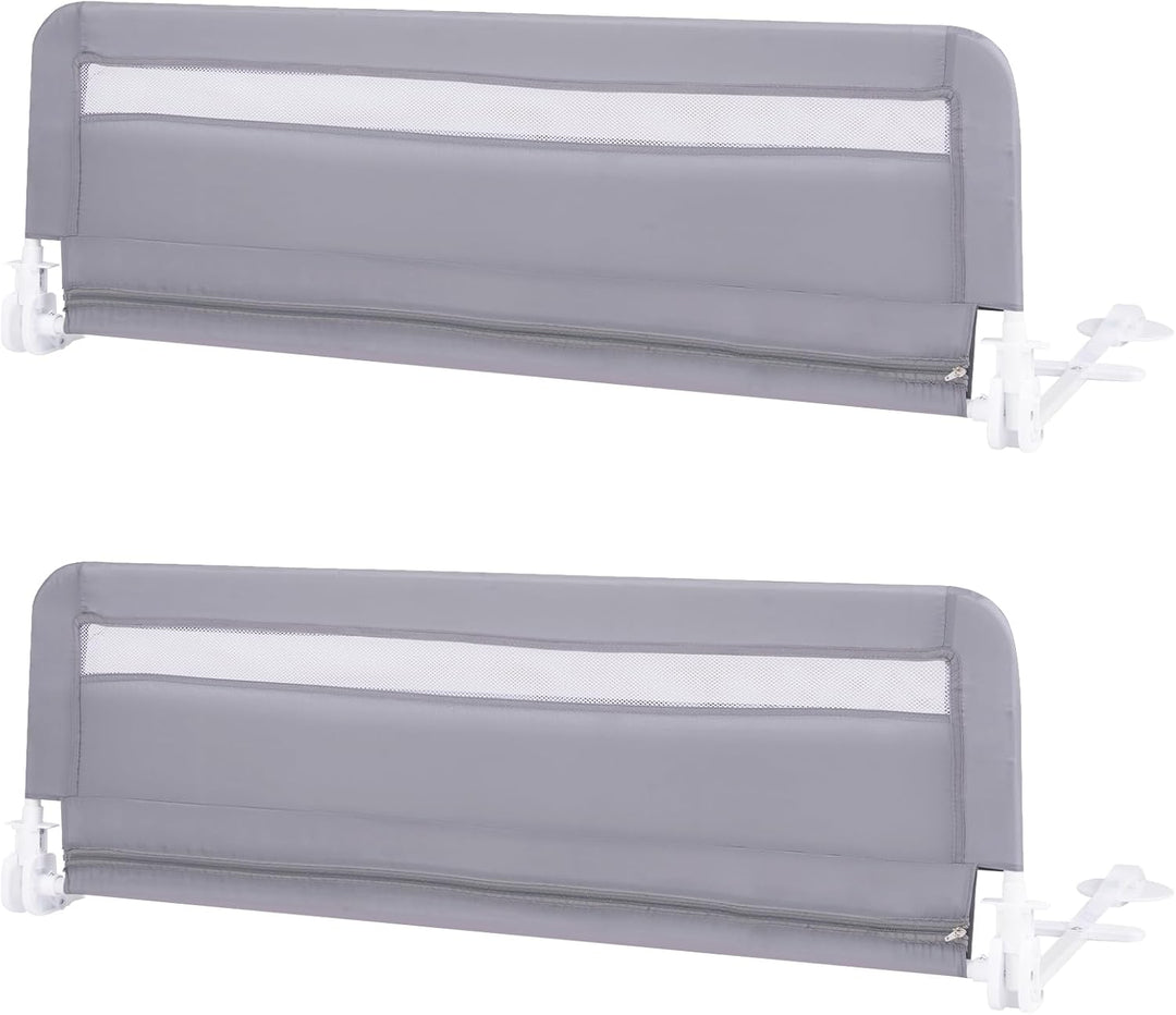 LIFEZEAL Sicherheitsgitter für Kinder, Bettgitter Baby 120 x 42 cm, Tragbares Kinderbettgitter Rausf
