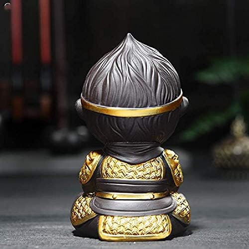 Chinesisches Kung-Fu-Tee-Haustier-Set mit Affenkönig, lila Ton(B Mini), B Mini