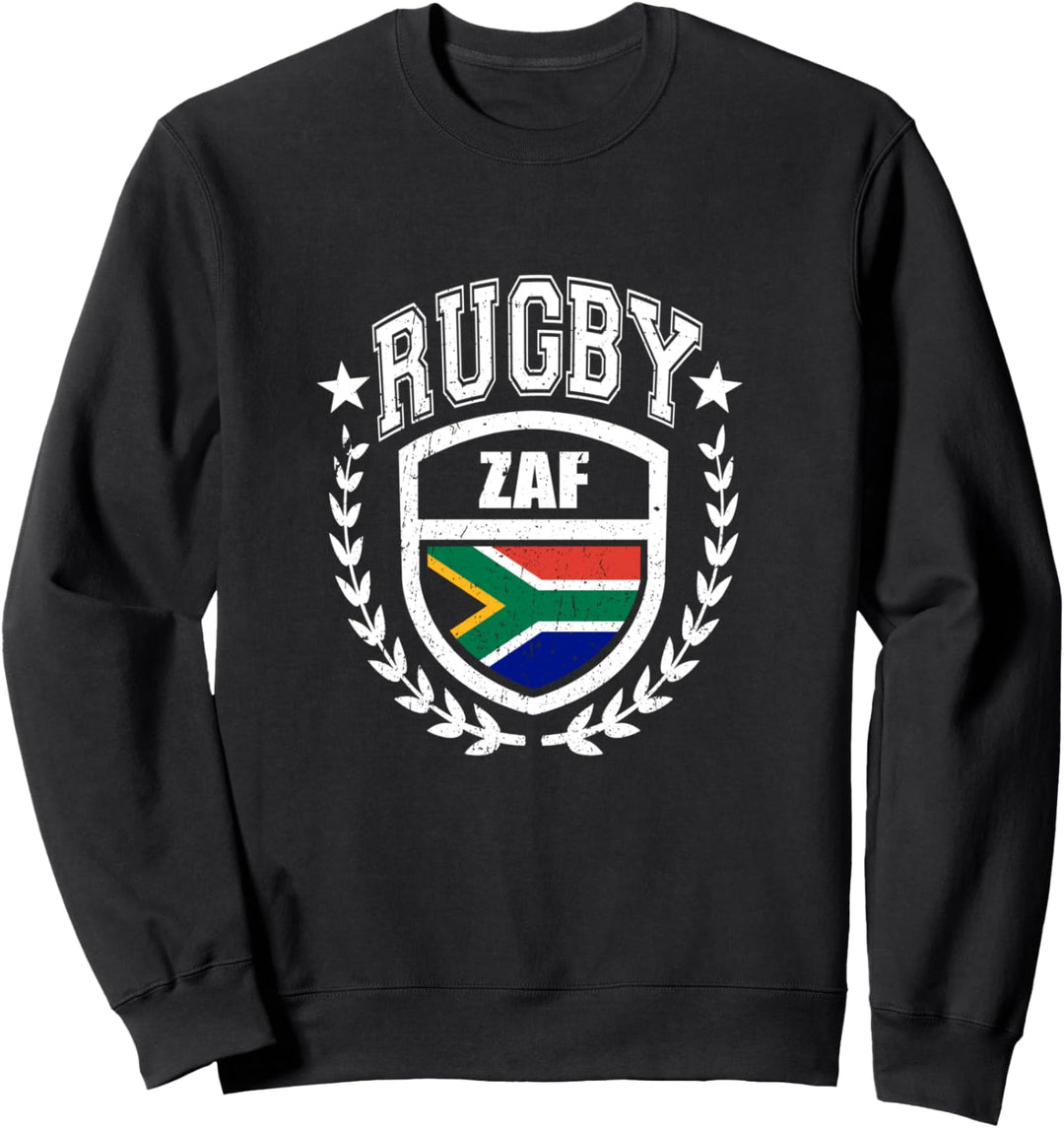 Südafrika Rugby Ausrüstung Südafrika Flagge Vintage Sport Sweatshirt