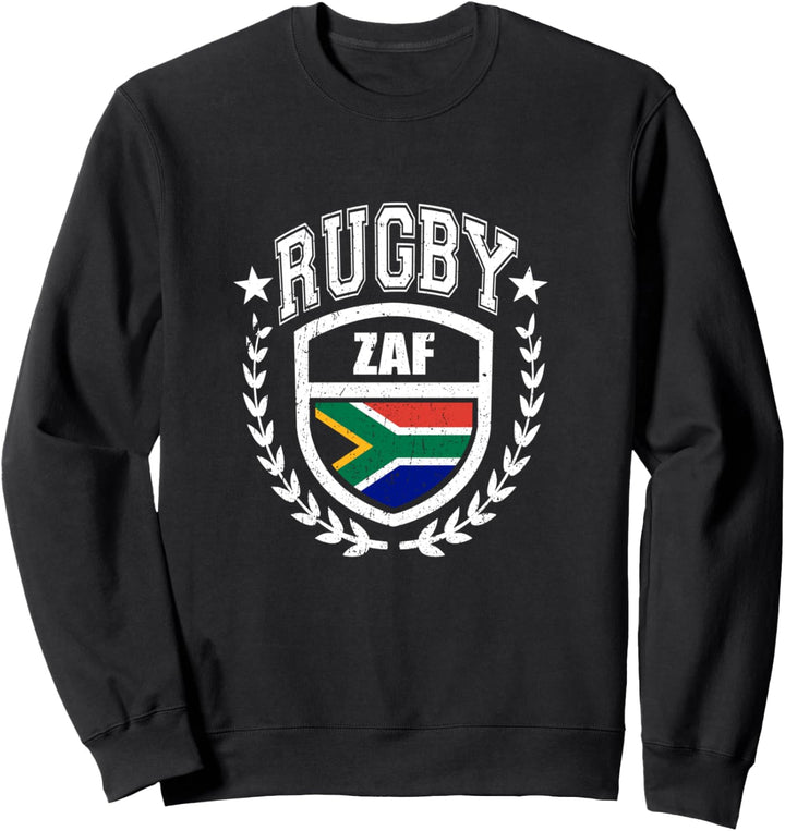 Südafrika Rugby Ausrüstung Südafrika Flagge Vintage Sport Sweatshirt