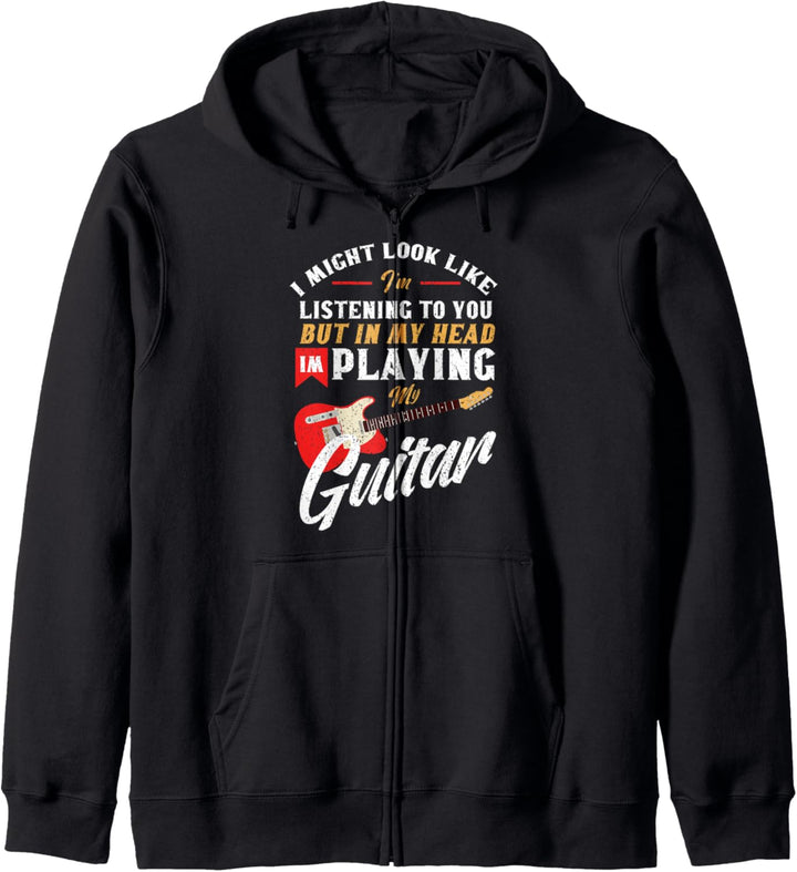 Lustige Gitarre I könnte wie ein Vintage-Musikgeschenk ausse Kapuzenjacke