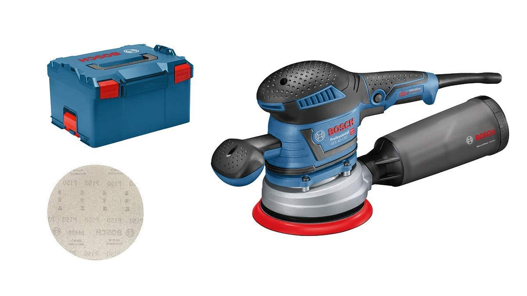 Bosch Professional Exzenterschleifer GEX 40-150 (inkl. Staubbox, Schleifteller-⌀ 150 mm, Netzschleif