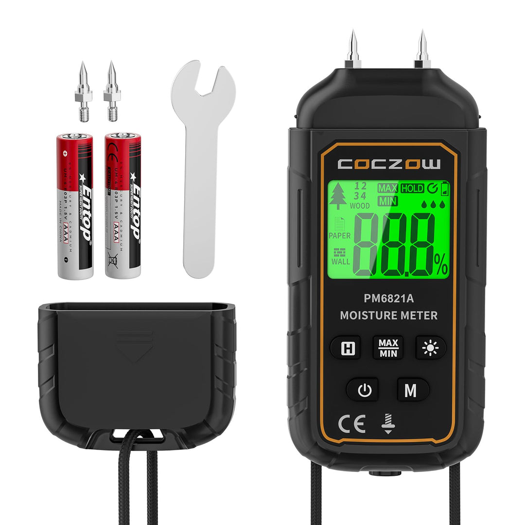 Feuchtigkeitsmessgerät, Feuchtigkeitsmesser Mit Batterie und LCD-Display, geeignet für die schnelle