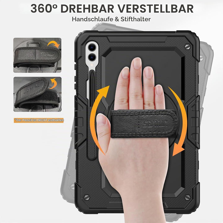 SEYMAC Hülle für Samsung Galaxy Tab S9 Plus 12,4 Zoll 2023 (SM-X810/X816B/X818U), Stossfeste Hülle m