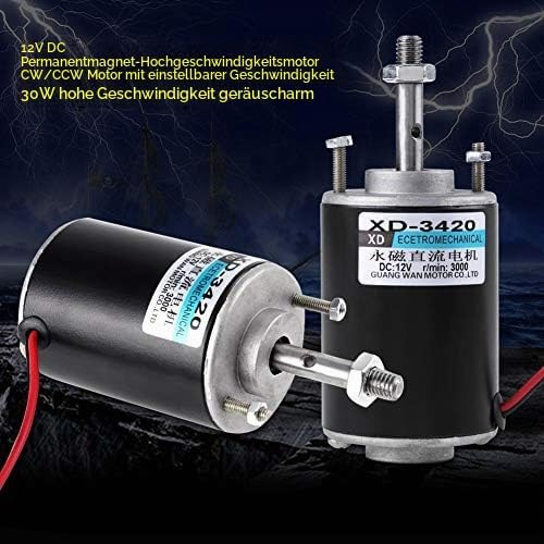 Dauermagnet Motor DC 12 / 24V 30W Hochgeschwindigkeits CW/CCW reversibler elektrischer Gang Motor ge
