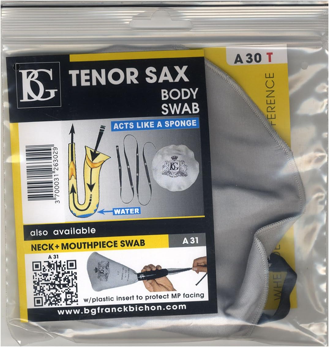 BG A30T - Durchziehwischer für Tenor Saxophon Rund &amp; A32 - Durchziehwischer für Alt Saxophon und Bb