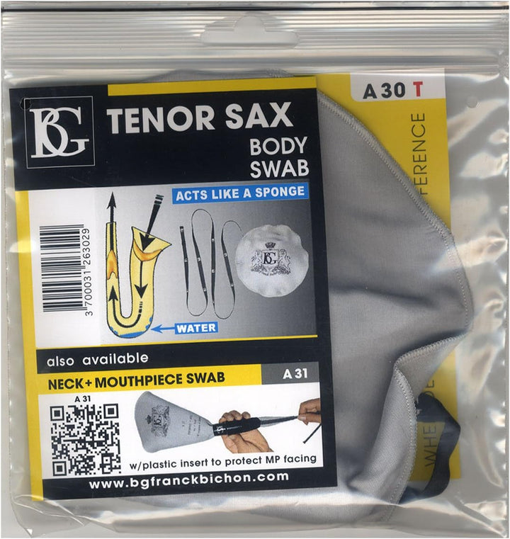 BG A30T - Durchziehwischer für Tenor Saxophon Rund &amp; A32 - Durchziehwischer für Alt Saxophon und Bb