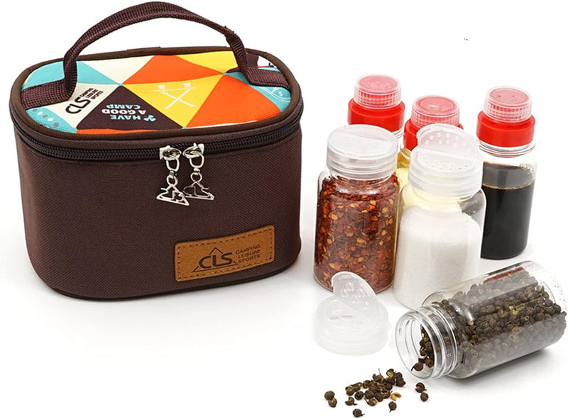 MKNZOME Outdoor Seasoning Gewürzbehälter Portable kleiner Salzstreuer BBQ Gewürzflasche Set Transpar