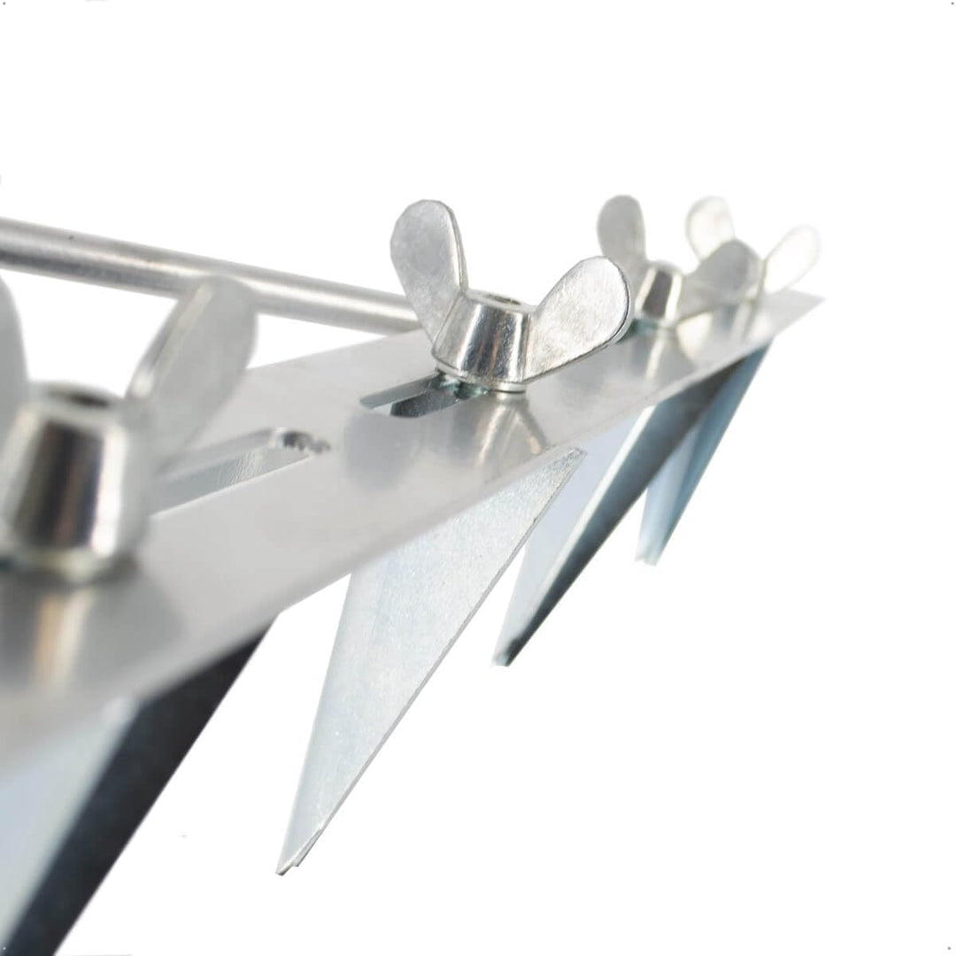 Rekord Rillenzieher (Stahl, pulverbeschichtet) ohne Stiel, 7 verstellbaren Scharen, Arbeitsbreite: c