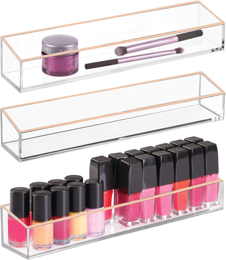 mDesign Kosmetik Organizer – Aufbewahrungsbox für Lippenstift, Lidschatten, Pinsel & Co. – Schminkau